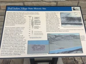 Huff Prehistoric Indian Village State Historic Site marker