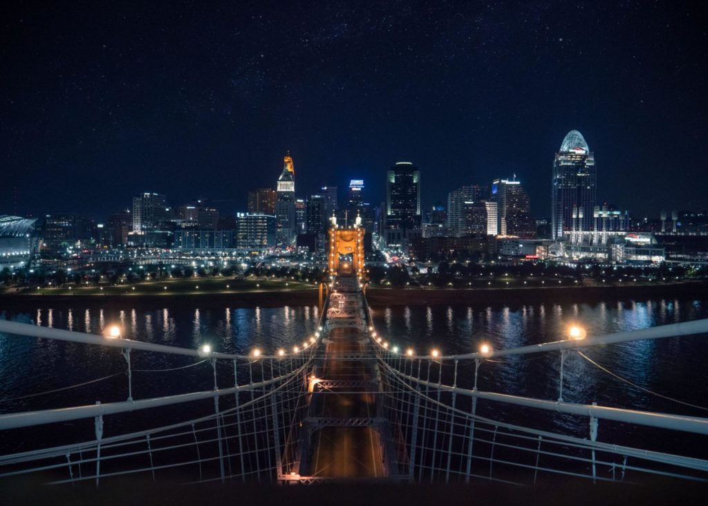 View of Cincinnati at night
