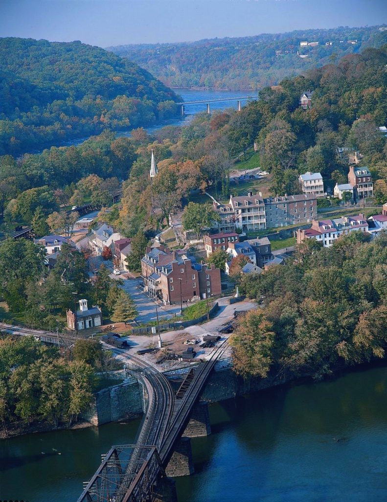 View of Harpers Ferry from above