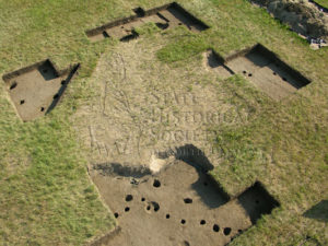 Archaeological excavation pits of Menoken Indian Village State Historic Site