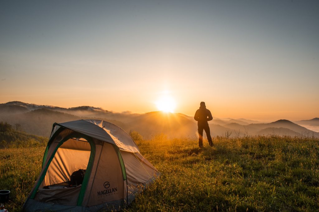 overnight sunset tent plains to peaks
