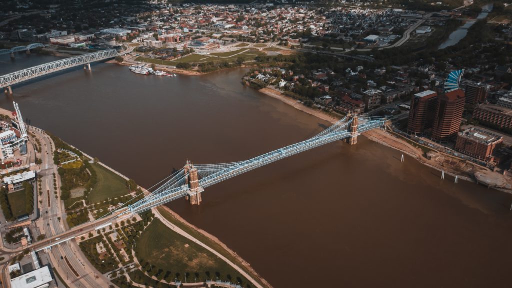 Bridge spanning the Ohio river