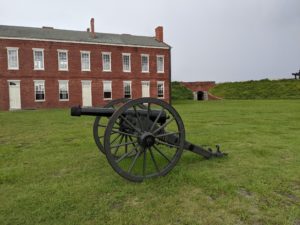 Historical military canon in grass