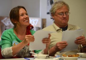 Festival officials judge the chowder competitions
