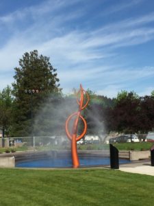 Heritage Park Fountain, designed by Scappoose artist Michael Curry