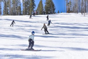 The ski area has trails for skiers of every experience level