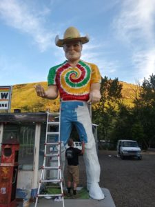 The roadside attraction was given a colorful makeover in 2019